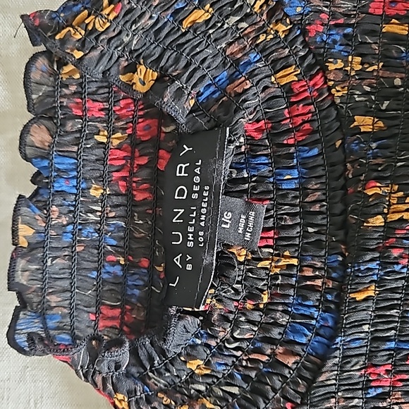 NWOT Size Large Laundry By Shelli Segal Long Sleeve Blouse - Picture 6 of 11